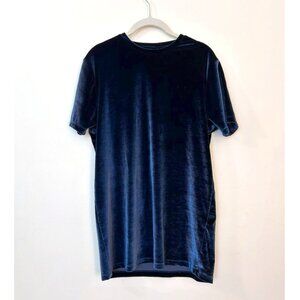 ASOS Men's Velvet Navy Blue T-Shirt